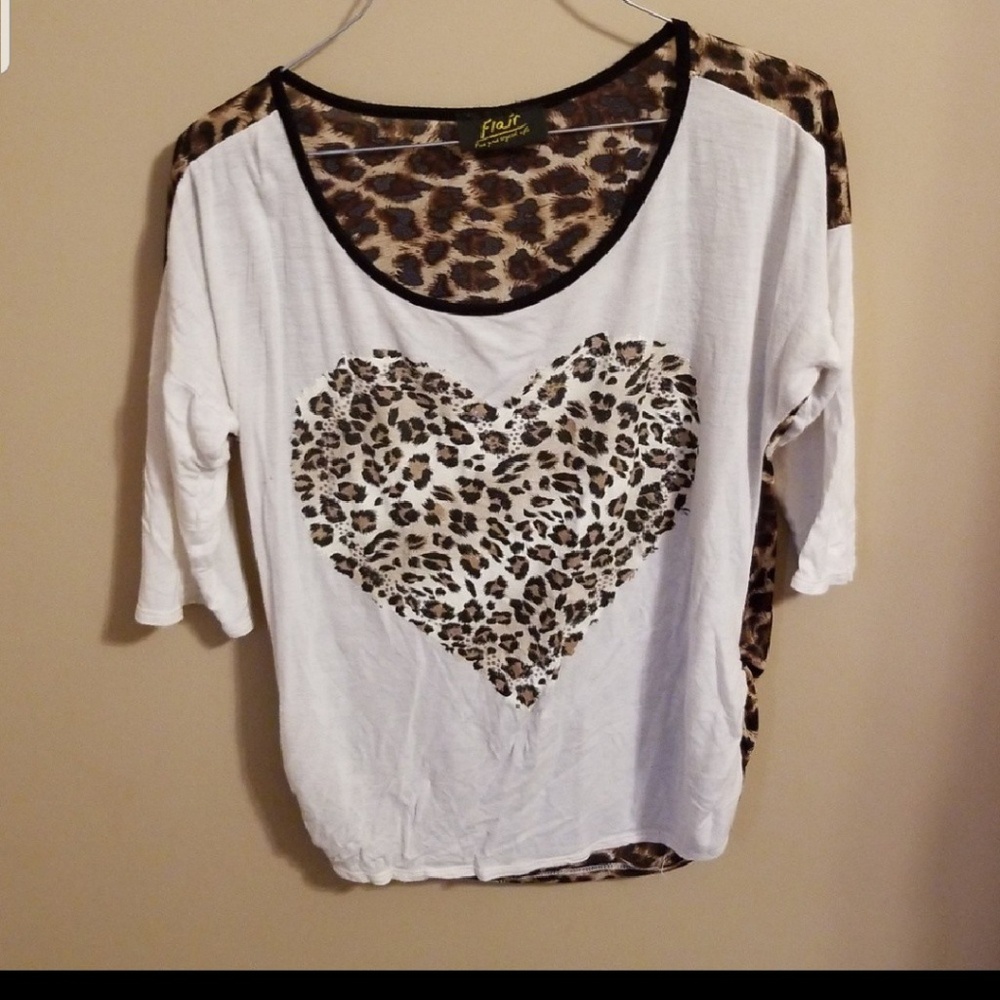 Cheetah heart shirt